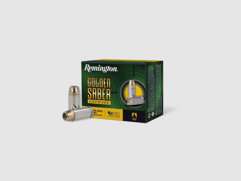 Remington Pistolenmunition .40 S&W 10,70g Brass Jacketed Hollow Point Golden Saber Defense