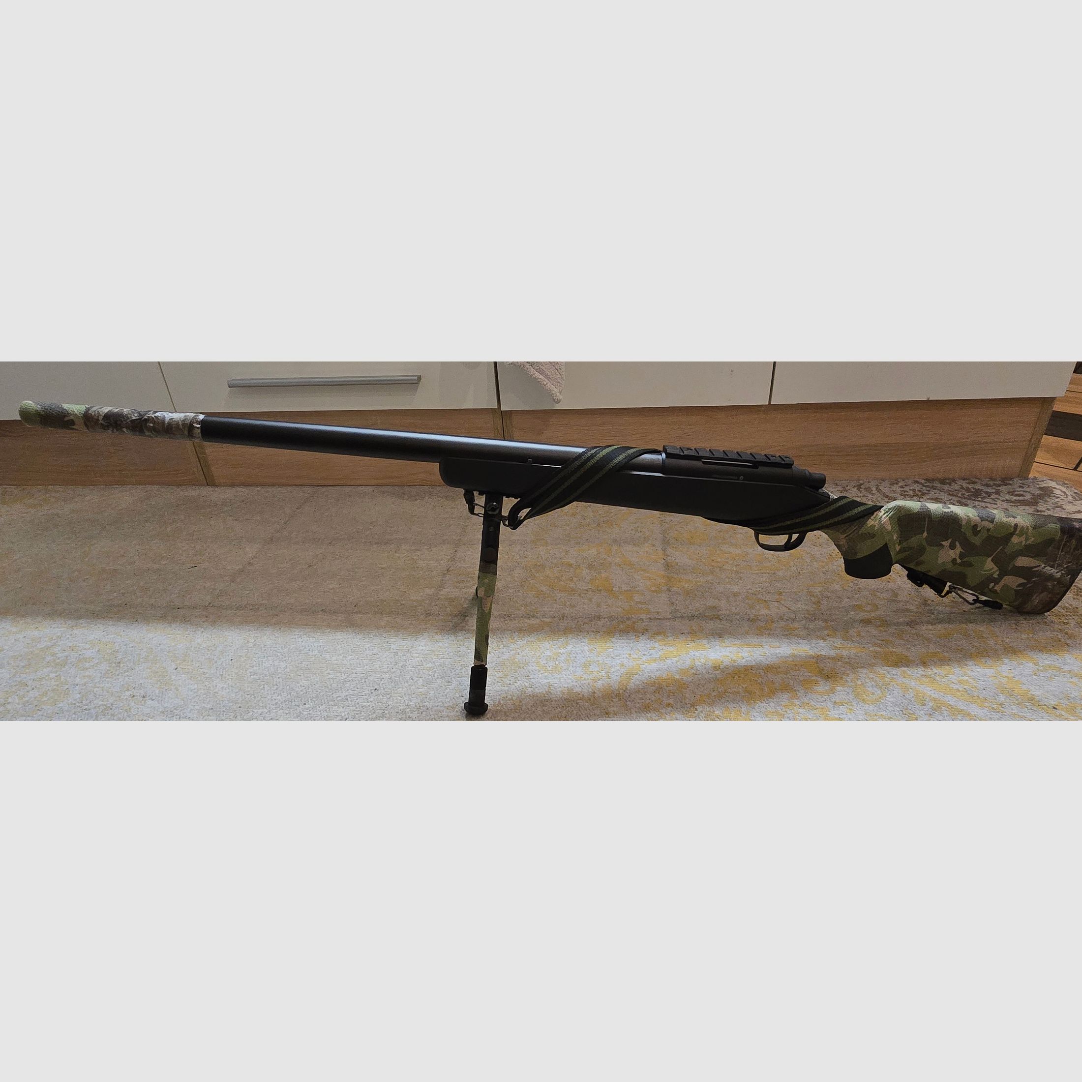 Airsoft Well M700 (black, long version, with bipod, 6mm bb, spring action)