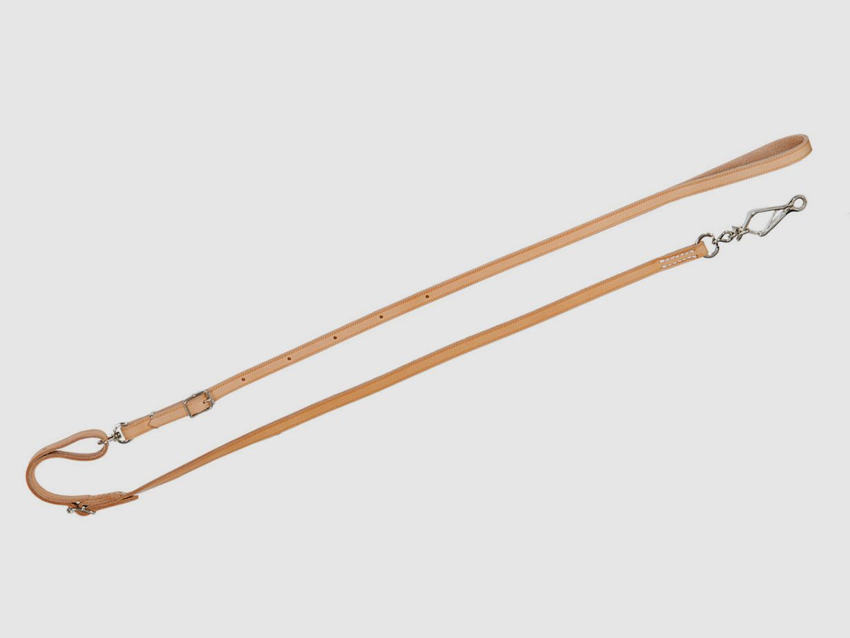 AKAH Umhängeleine aus Fahlleder / Länge: 1,80m / Breite: 14mm