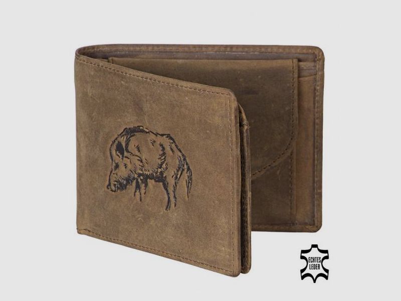 Wallet with boar landscape format