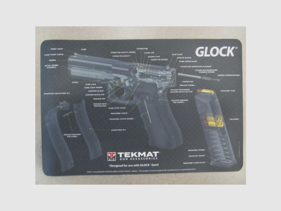 TEKMAT ARBEITSMATTE GLOCK CUT