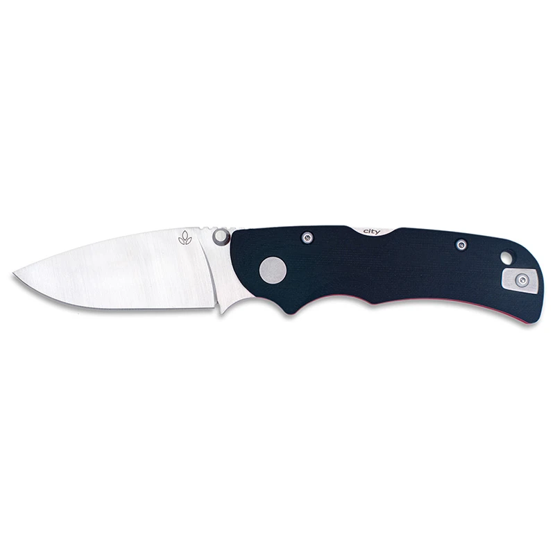 Cuchillo Manly City CPM S90V 3D 60-62 HRC negro rojo