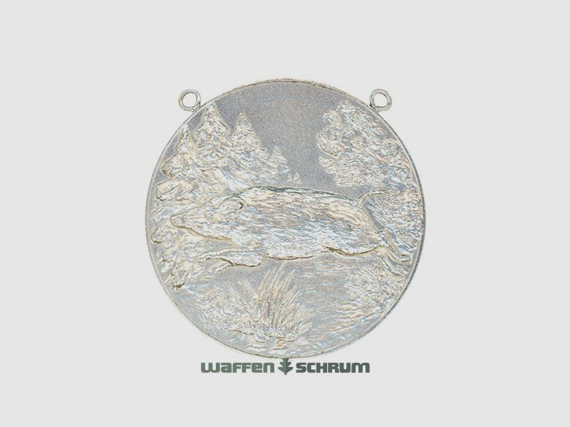 Steinhauer&Lück Medaille Wildschwein mit Kette Versilbert