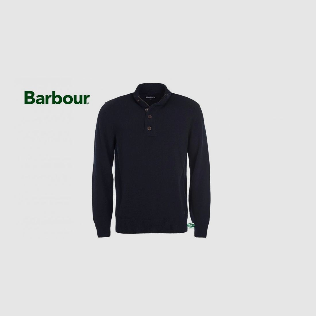 BARBOUR Pullover mit halbem Reißverschluss Essential Lambswool blau