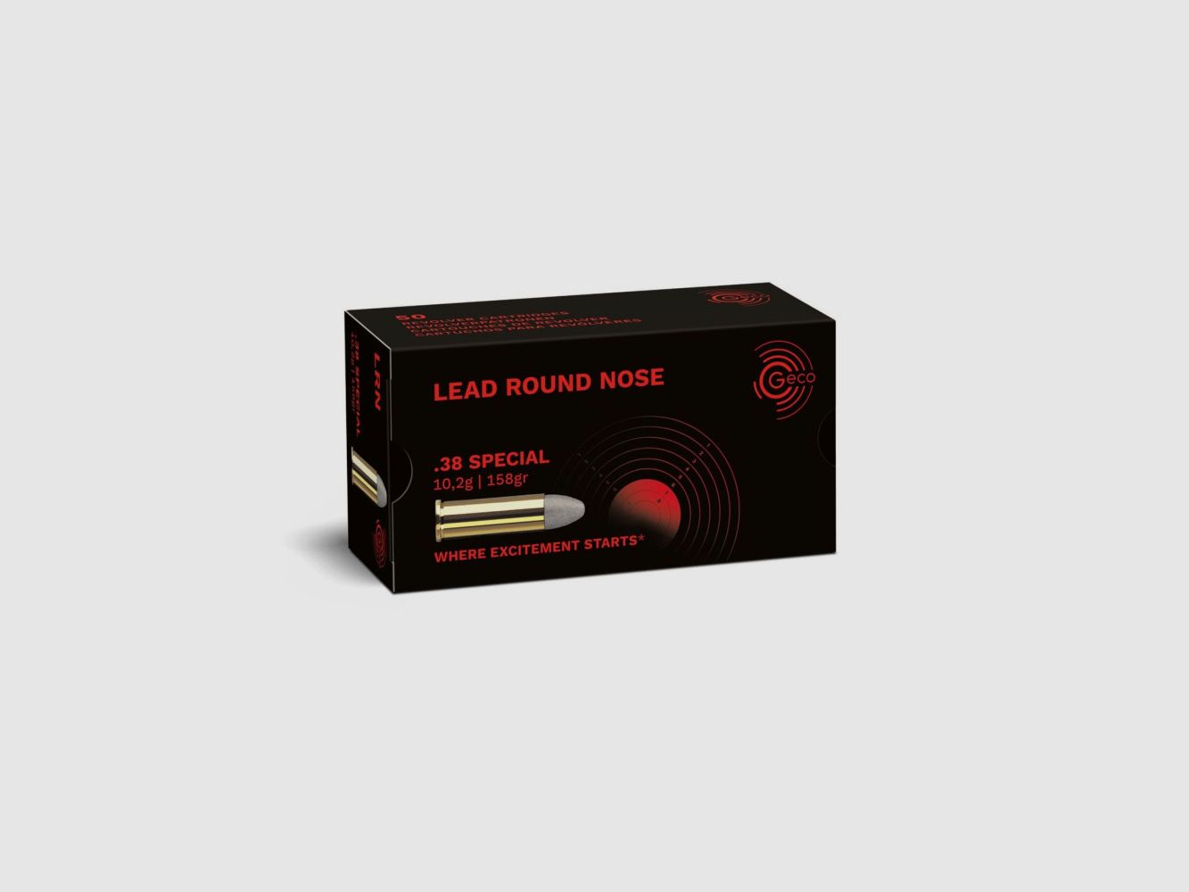GECO Ammo .38 Special Geco Piombo Punta Tonda 10,2 g / 158 gr VE50