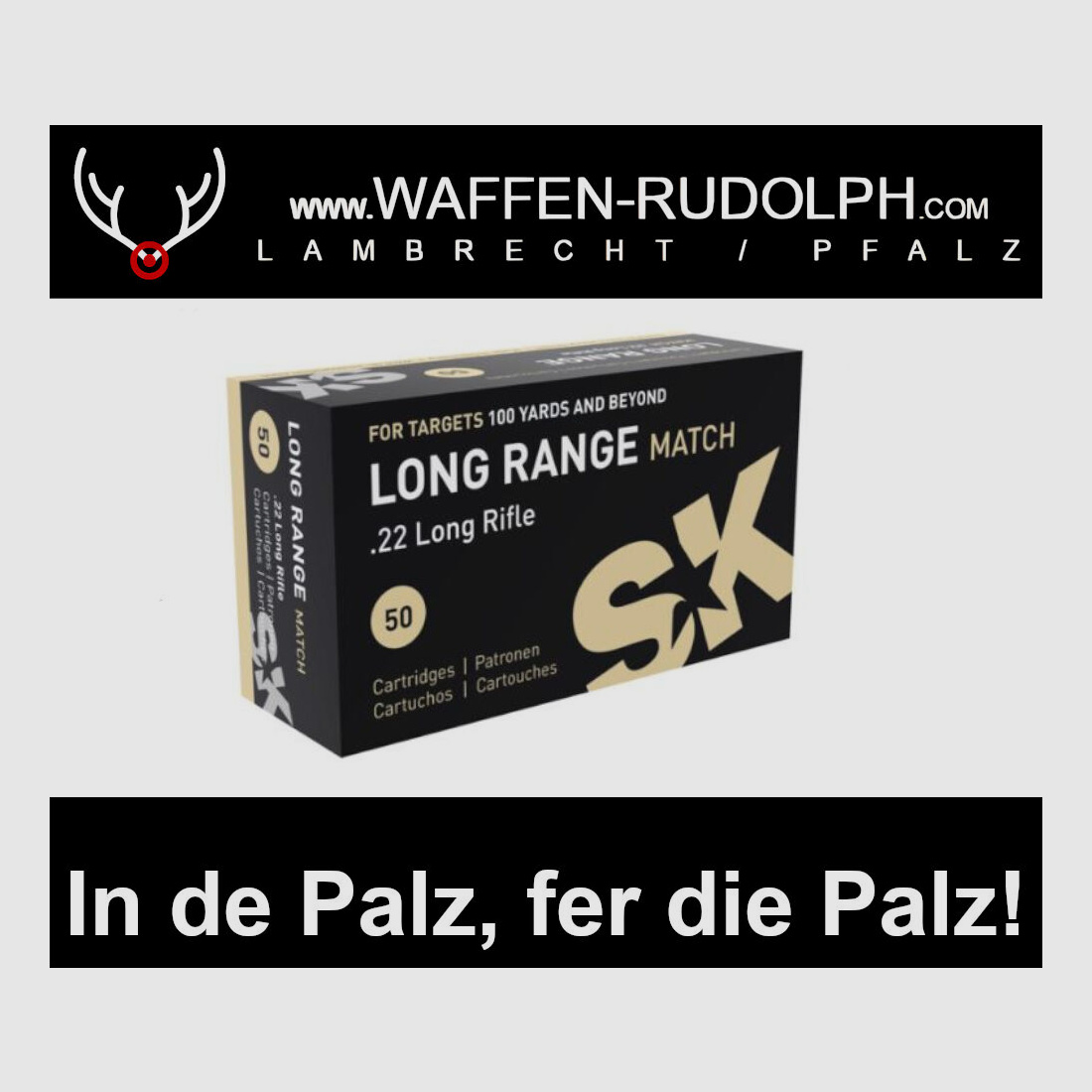 SK Long Range Match .22 lr. VPE: 50 disparos *Requiere EWB