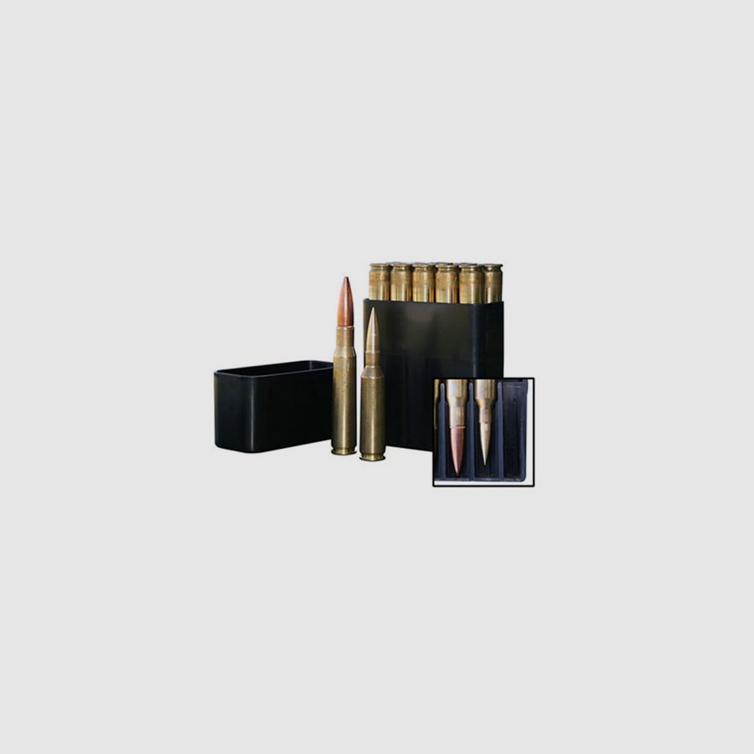 MTM CASE-GARD Munitionstasche für Gewehr mit Schiebedeckel 416 Barrett – 50 BMG 10 Patronen (schwarz), Bild 2 von 2