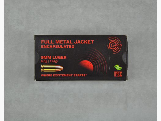Geco FMJ SX encapsulé 9mm Luger 124gr *1000 pièces*