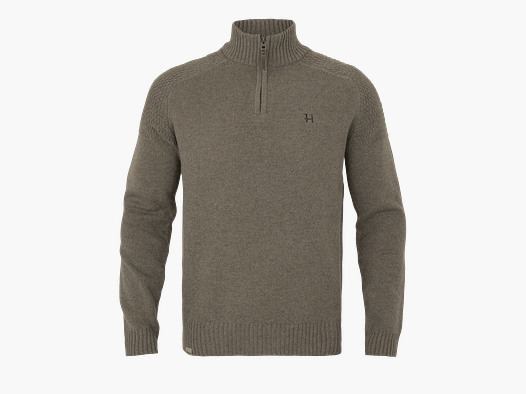 Härkila Vincent Half-Zip Suéter de Lana Merino para Hombre Arena Oscura 3XL