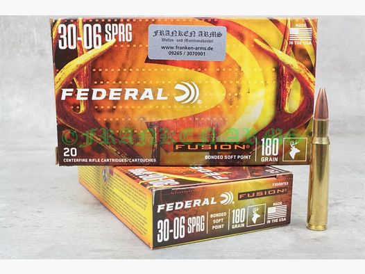 Federal Premium .30-06 Spr. Fusion 180gr. 11.7g 20 pieces quantity discounts