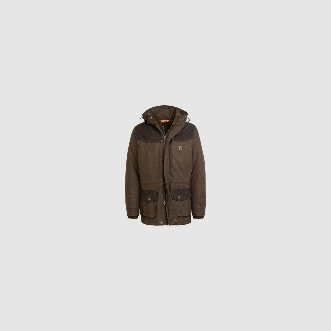 Rascher Herren Lodenjacke mit Kapuze Prestige schlamm-schilf 52