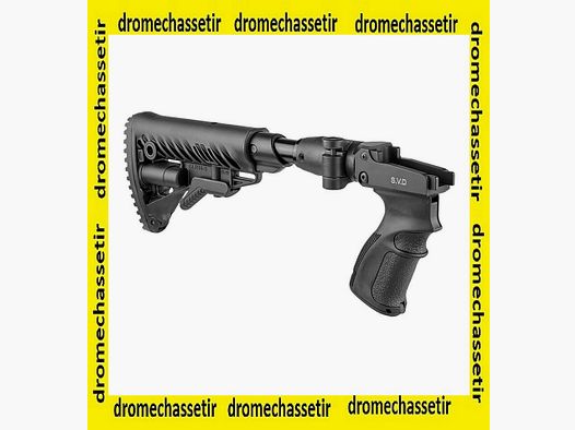 Fab Defense kolf voor Dragunov SVD, terugslagdemper, inklapbaar en verstelbaar, zwart