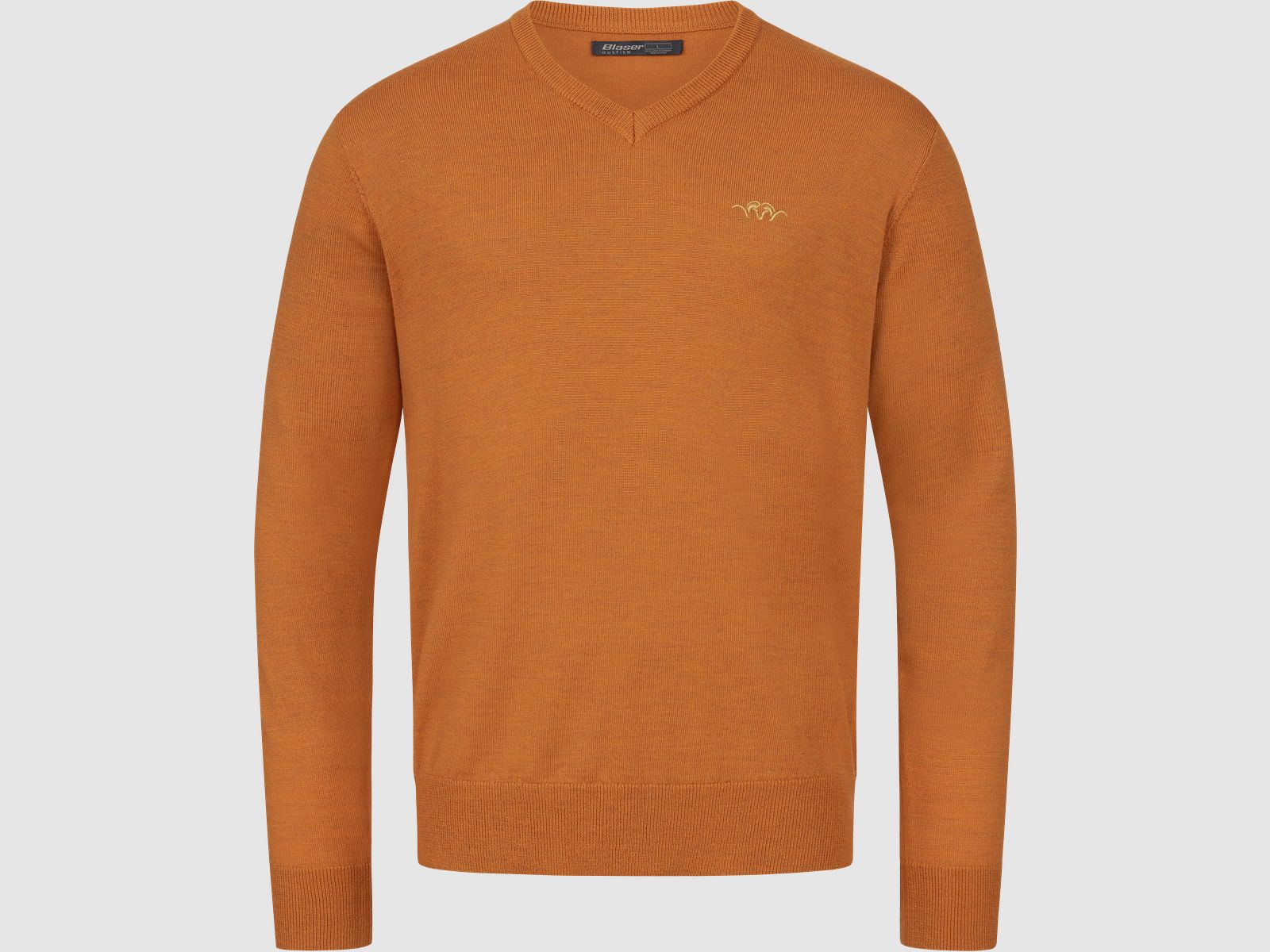 Herren Merino V-Ausschnitt Sweater Rost Rost XXL