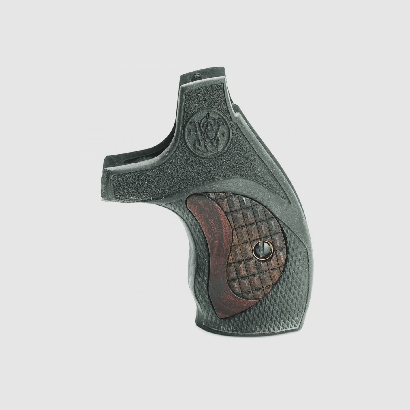 S&W J ROUND FALCONIA BLACK GRIP WITH SUPER ROSEWOOD CROCBACK INSERT, image 3 of 3