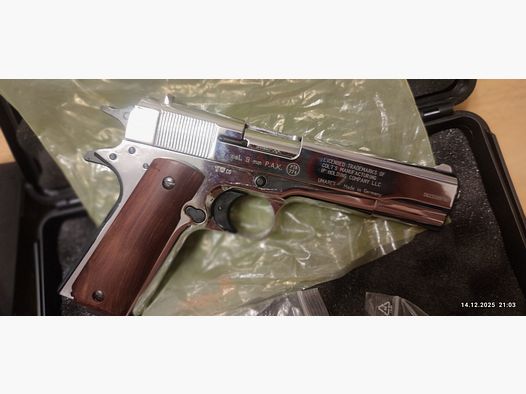 Colt Gouvernement chrom NEU 9 mm