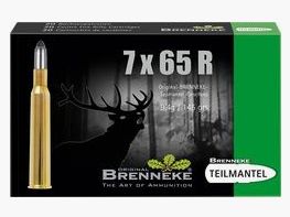 Cart. Brenneke Cal. 7×65 R- 145gr Teilmantel Caja 20 un.