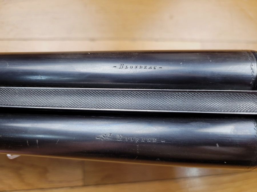 Luxuriöse Bockflinte Kaliber 12/70 – Läufe Jean Breuil im Halbblock – Herstellung Blondeau – Quasi neu – Sehr schöne Waffe, Bild 24 von 27
