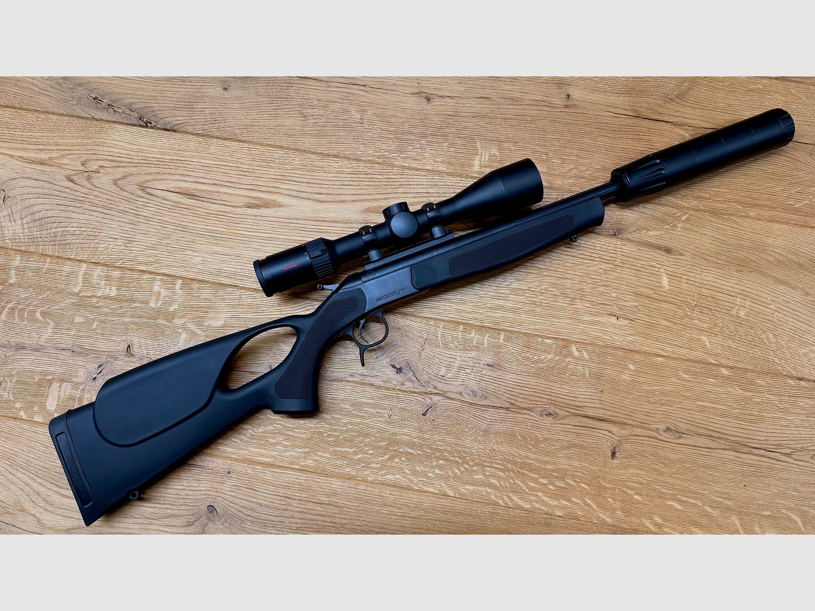 CVA Scout Karpersysteem Compleetset / LL 42cm / 5/8x24 / incl. Minox RS4 2,5-10x50 & A-Tec H3, afbeelding 3 van 9