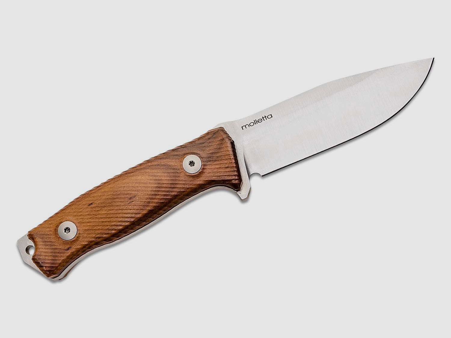 M5 Jagdmesser, Satin Sleipner Glatte Klinge, Santos Holzgriffe, Lederscheide | 97226