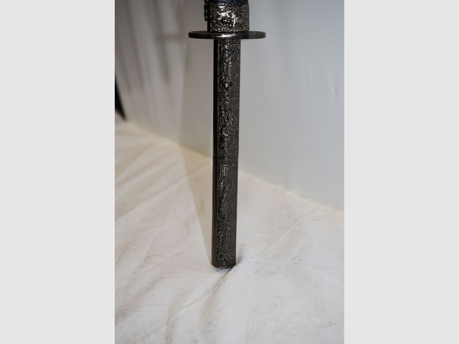 Katana, coltello Tanto in fodero, lunghezza totale 63 cm