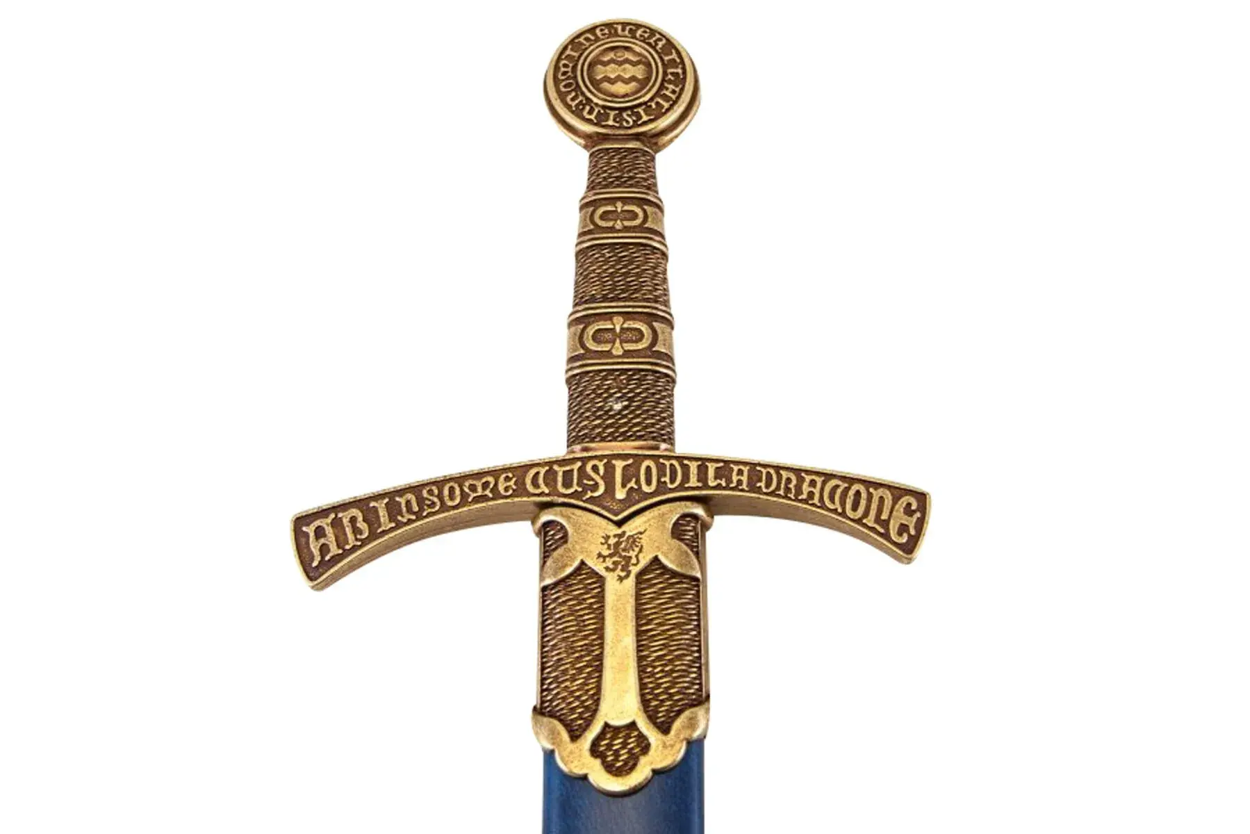 Réplique Denix d'épée médiévale Française EPEE FLEUR DE LYS FOURREAU BLEU 109 CM, image 10 sur 14