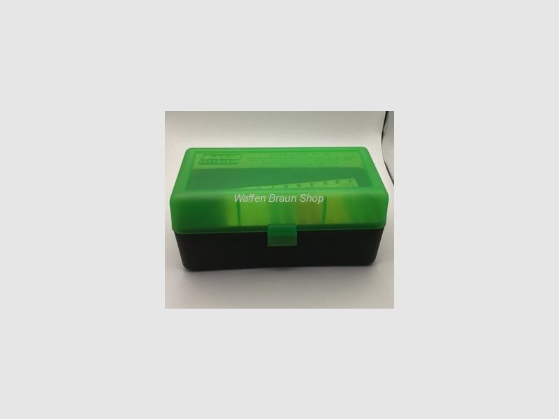 MTM Munitionsbox mit Klappdeckel 50RDS .300/.45-70/7mm Transparent Grün/Schwarz