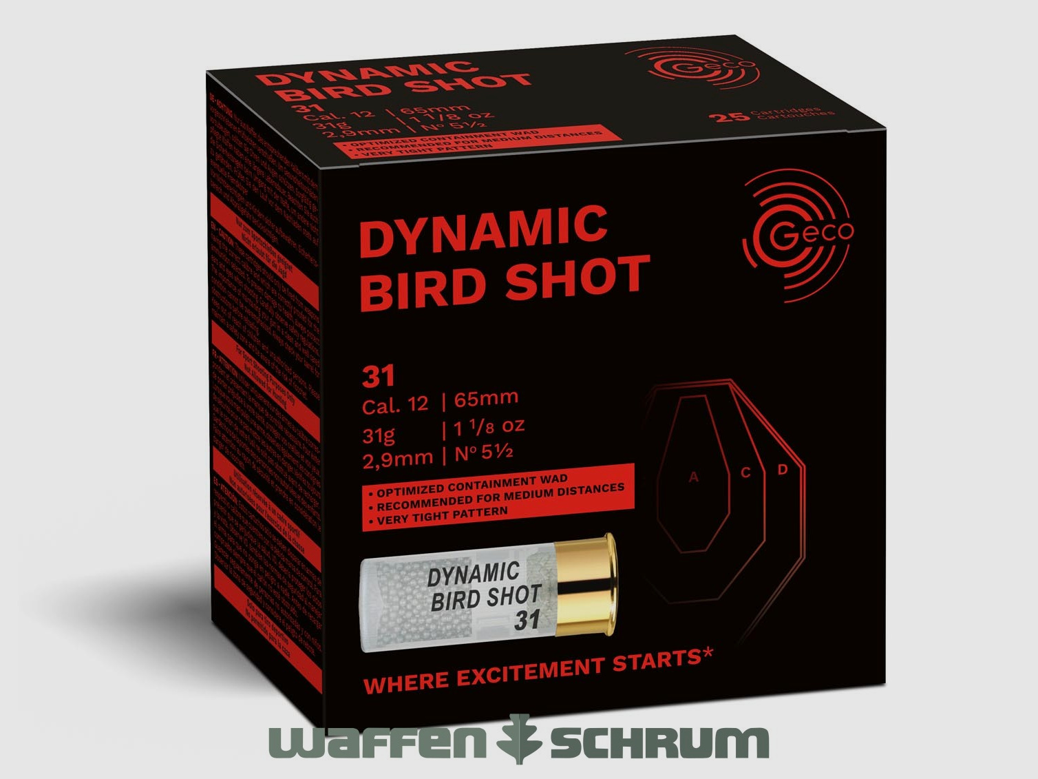 Geco 12/65 Dynamic Bird Shot 2,9mm - 31g