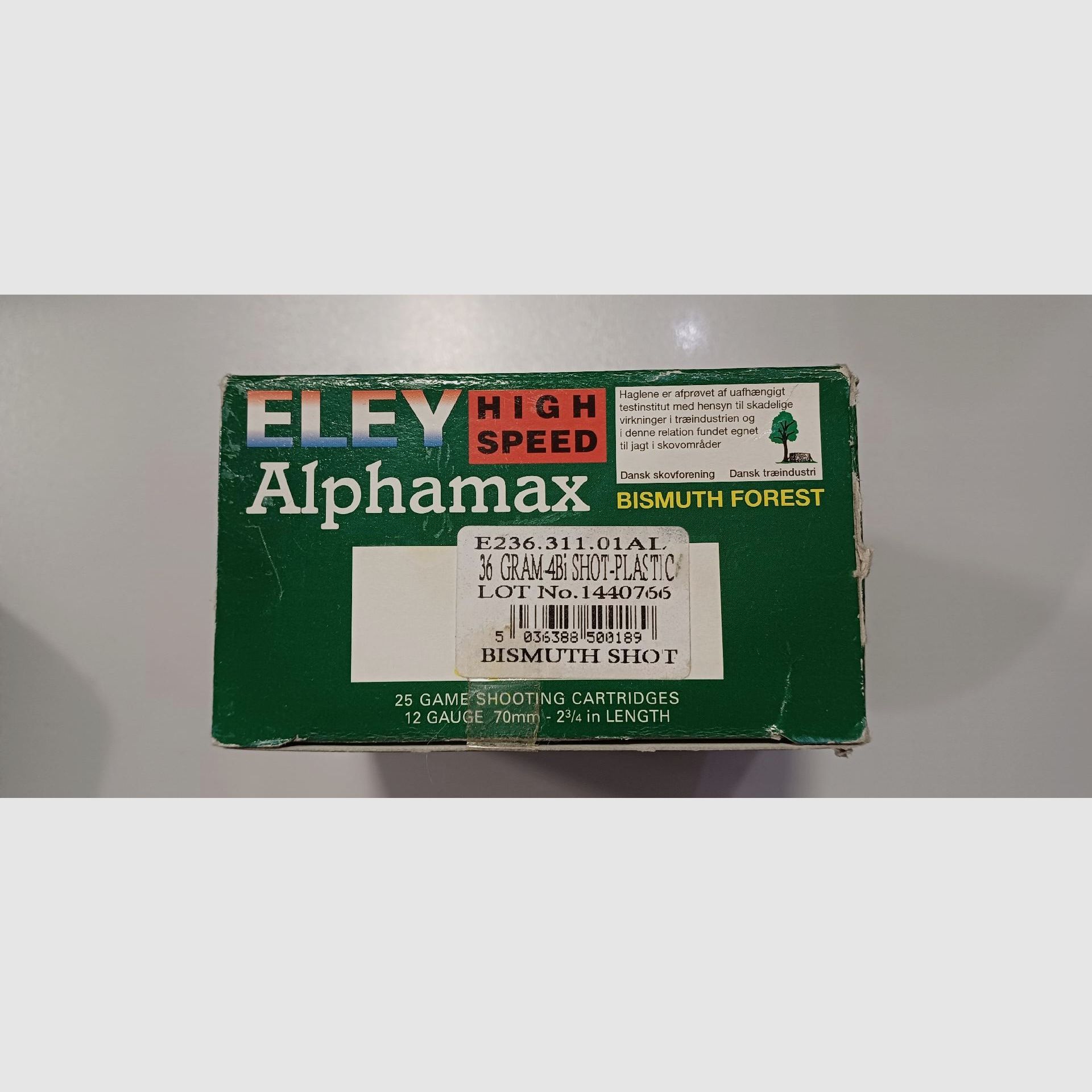 ELEY ALPHAMAX PATRONEN BISMUT WALD 12/70/36gr Hochgeschwindigkeit, Bild 2 von 2