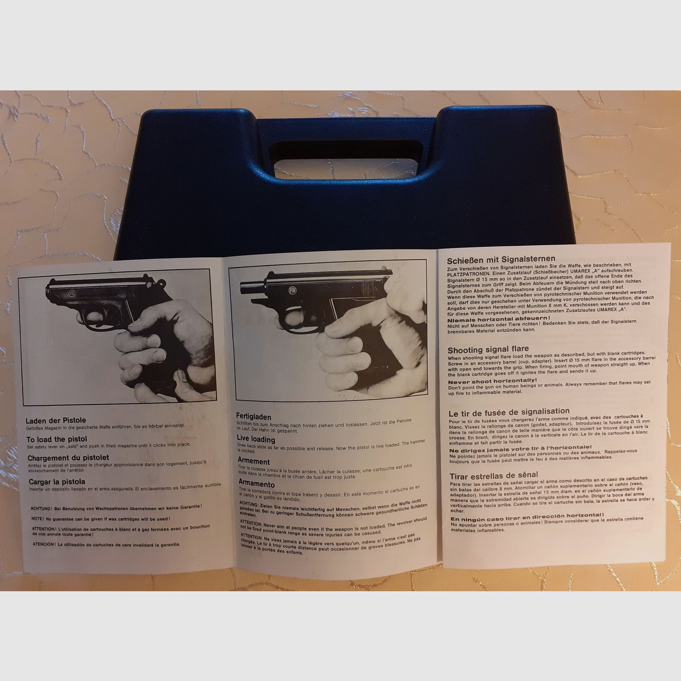 Walther PPK kaliber 8mmK pistolet alarmowy 8mm PTB 502