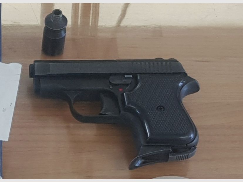 Sammler seltene Schreckschuss Pistole Bruni ME .315 Auto L ähnlich Modell Mini im  Cal. .315 mm K keine Mauser ! PTB 642