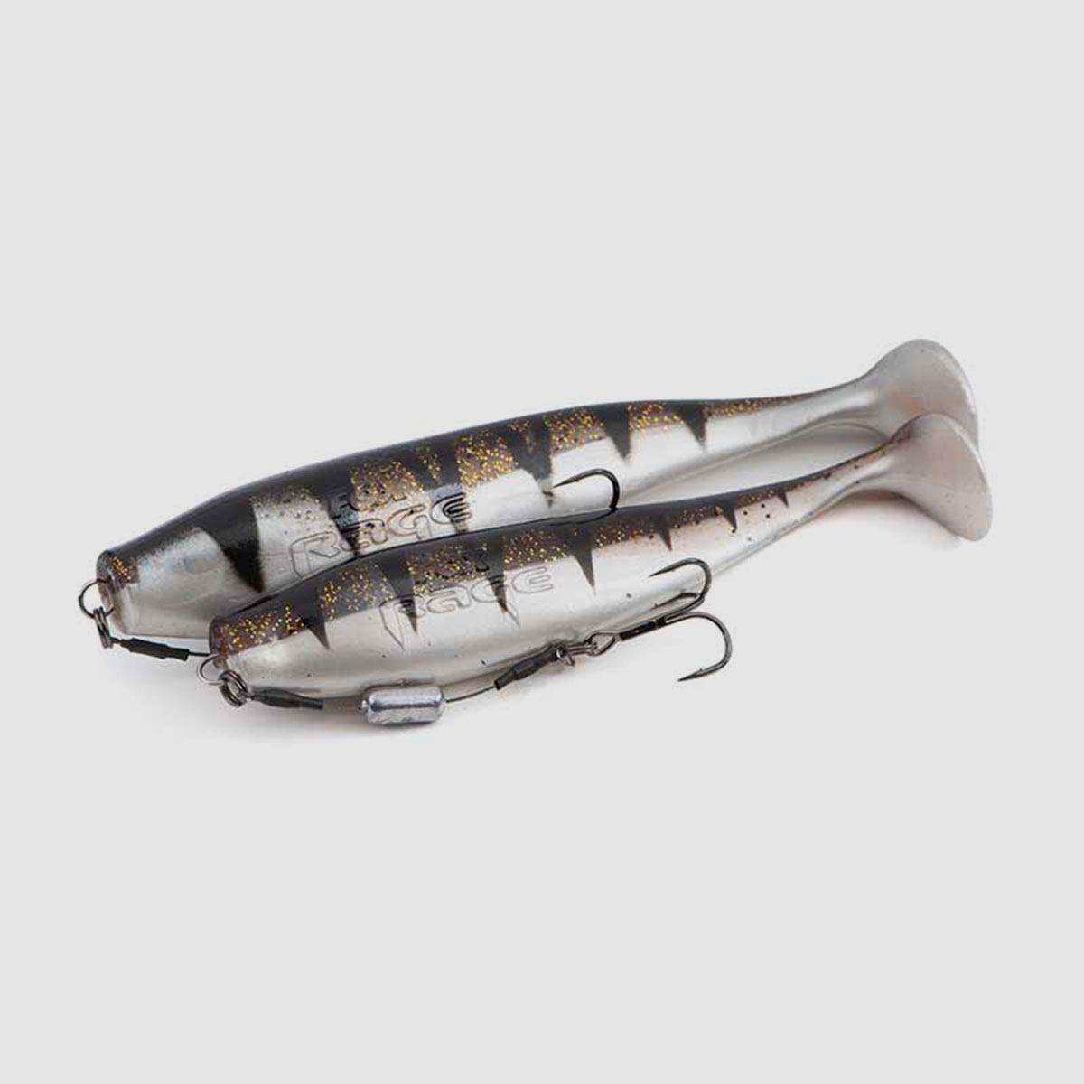 FOX RAGE – ULTRA UV ZANDER PRO SHADS | LOADED SOFTBAITS | 18cm 7″ 53g | Glitter Perch, immagine 2 di 3