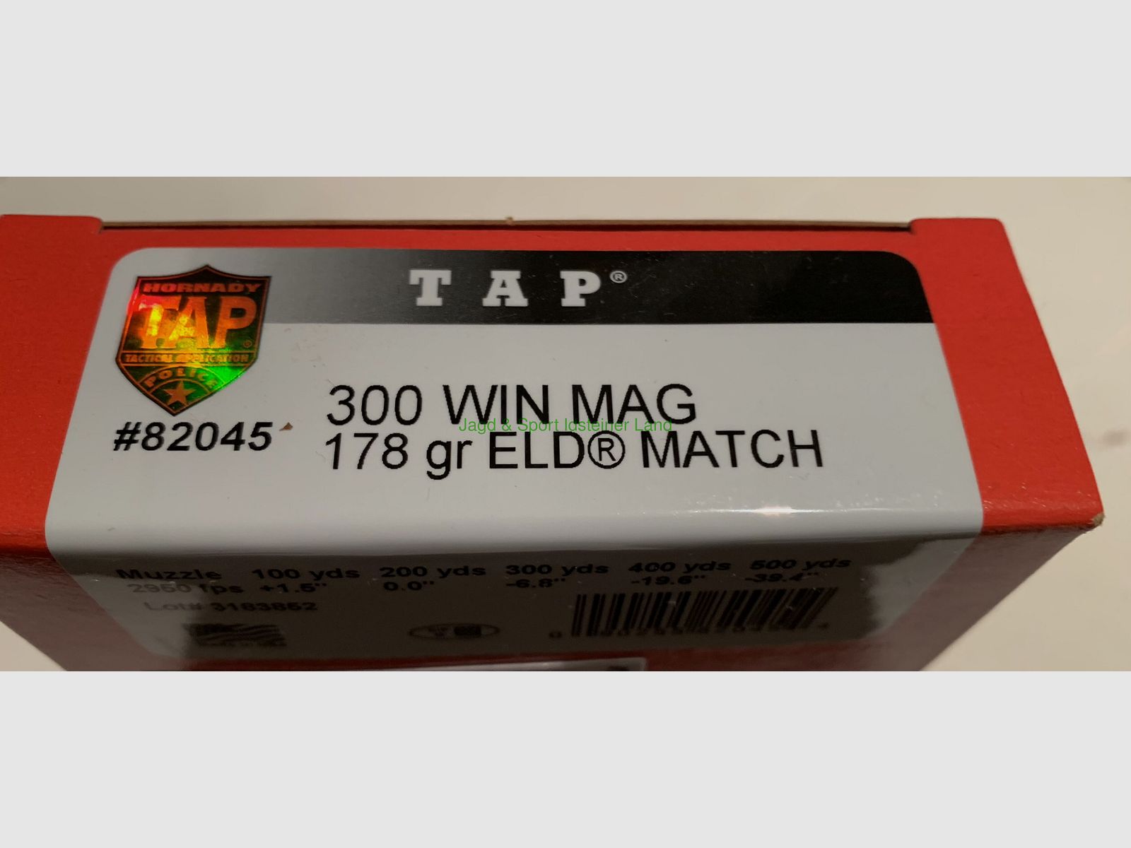 Munition de fusil Hornady TAP - ELD-Match, 178grs - Hornady #82045