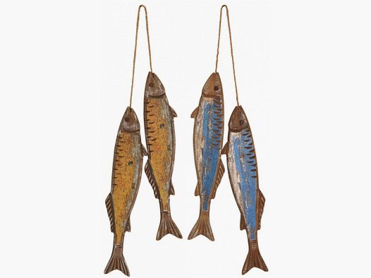 Lovergreen Dekoration Motiv Set mit 4 Fischen zum Aufhngen