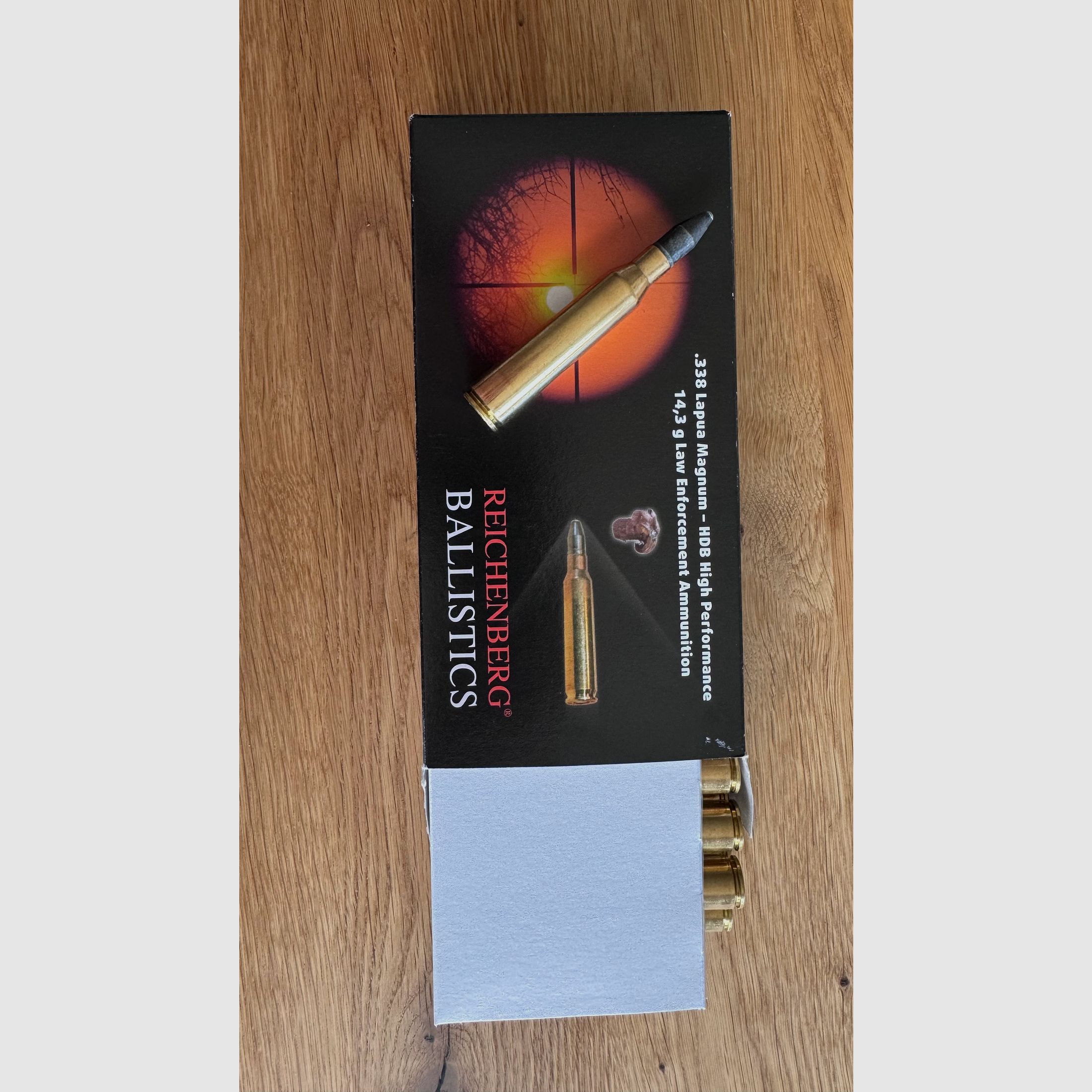 .338 Lapua Magnum amunicja precyzyjna – 220gr HDB – ręcznie ładowana (Niedermeier) – 600 strzałów