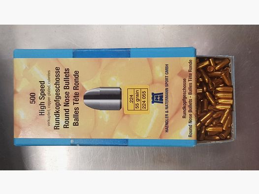 Geschosse H&N .224 5,6mm 55gr HS 500St .223 .222 5,5x50 5,6x57 .222 Rem Mag