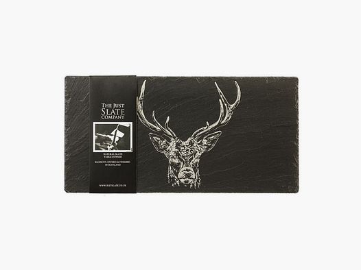 Servierplatte Schiefer Hirsch 50x25cm