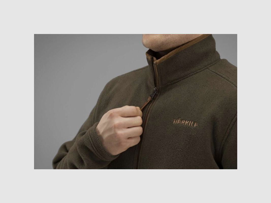 Härkila Herren Fleecepullover Sandhem Willow green melange