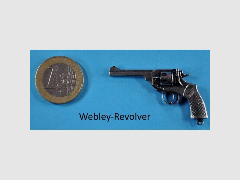 Webley-Revolver England als Metall-Anstecker