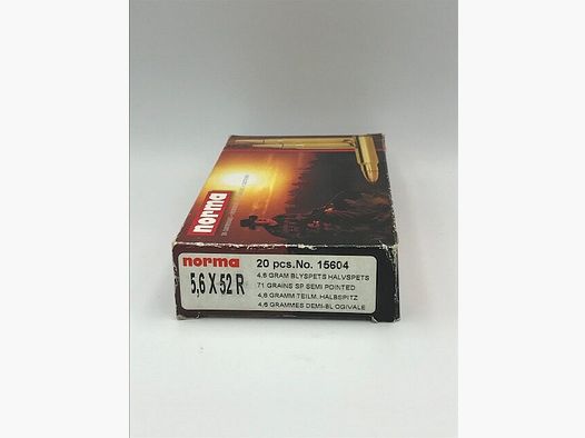 Norma Büchsenmunition 5.6x52R 4.6g./71gr. Teilmantel Spitz