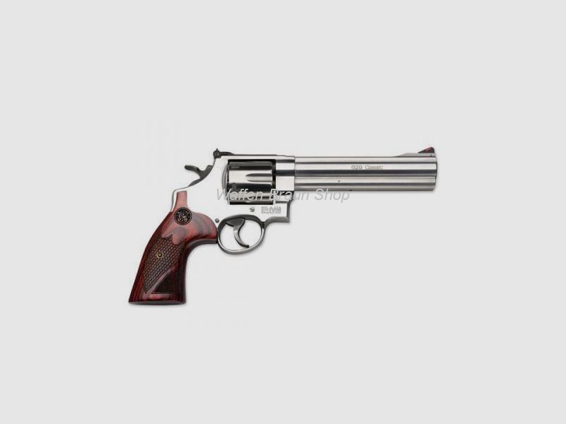 S&W Rev. Mod. 629 DELUXE 6 1/2" Full Lug, cal. .44 Mag., stainless, wooden grips