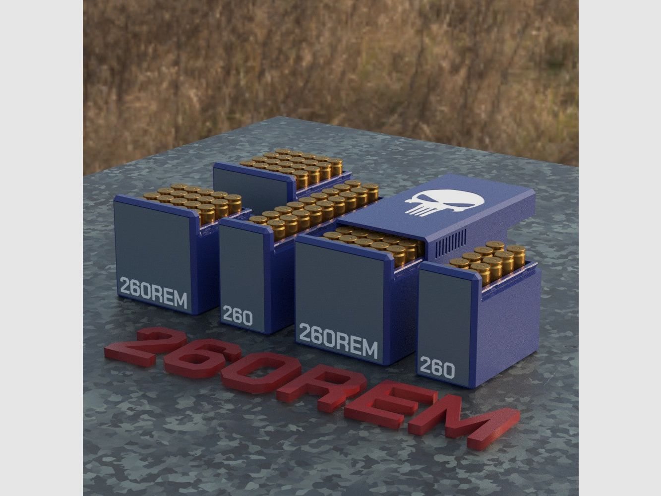 Filamelt munitiekist / Ammo Box .260 Remington - patronenkist voor 50 schoten, Made in Germany