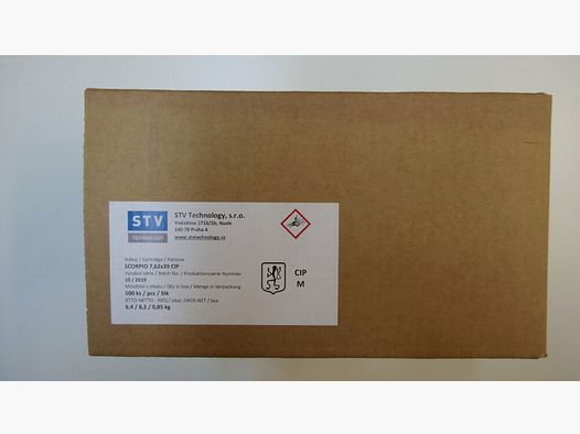 Scorpio 7,62x39 palla intera 123grani 500x cartucce