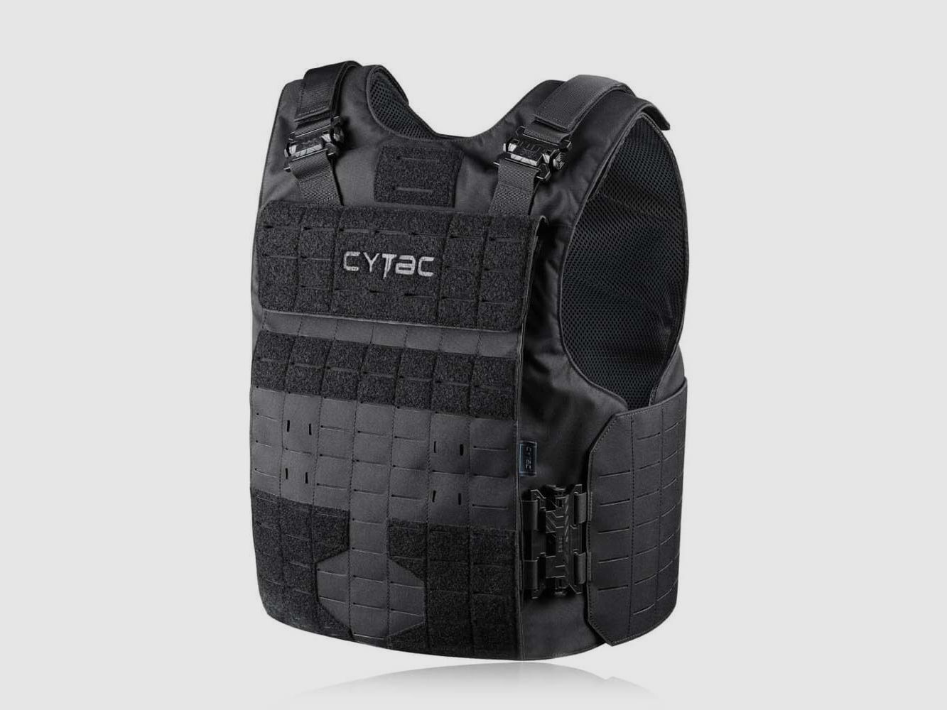 Chaleco CYTAC Plate Carrier orientado a la misión / Negro