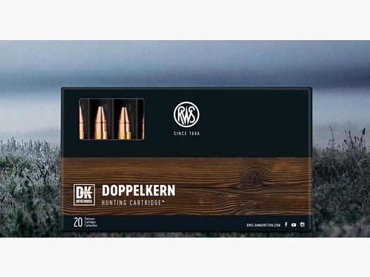 RWS 2117908 Doppelkern .308 Win. 10,7g 165gr munitions de carabine 20 pièces.