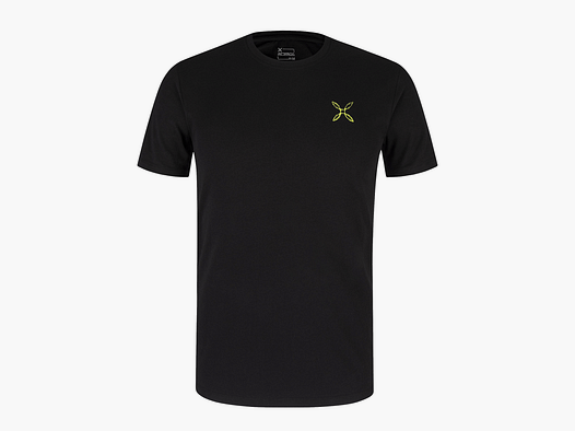T-SHIRT – MONTURA – PENCIL LOGO Schwarz/Limegrün