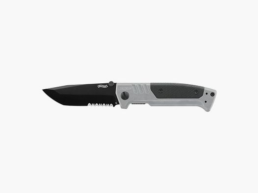 Nóż składany Walther PDP Tanto Folder Tungsten Grey - częściowo ząbkowany