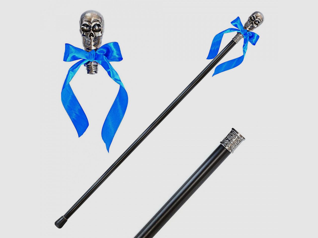 Black Buttler Totenkopf Gehstock