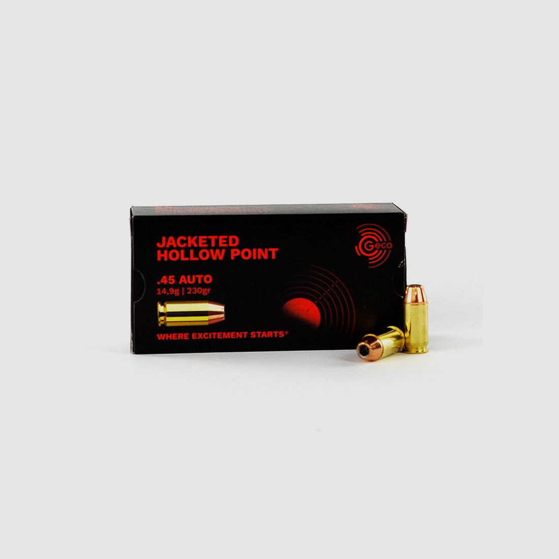 GECO .45 Auto (.45 ACP), Hohlspitz 230 grs 1 Packung (50 Schuss á 0,698 €*)