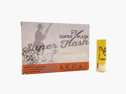 Alla fine del 1962 nasce B&P F2 Super Flash Cal 20 28Ngr Super Flash dedicata al tiro al piccione