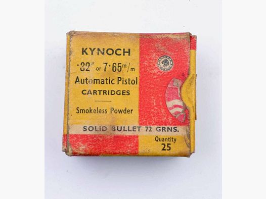 Kynoch, Inglaterra munición para pistolas 7,65 mm Browning/.32ACP